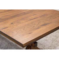 Norris Trestle Hickory Wood Extending Dining Table | HC