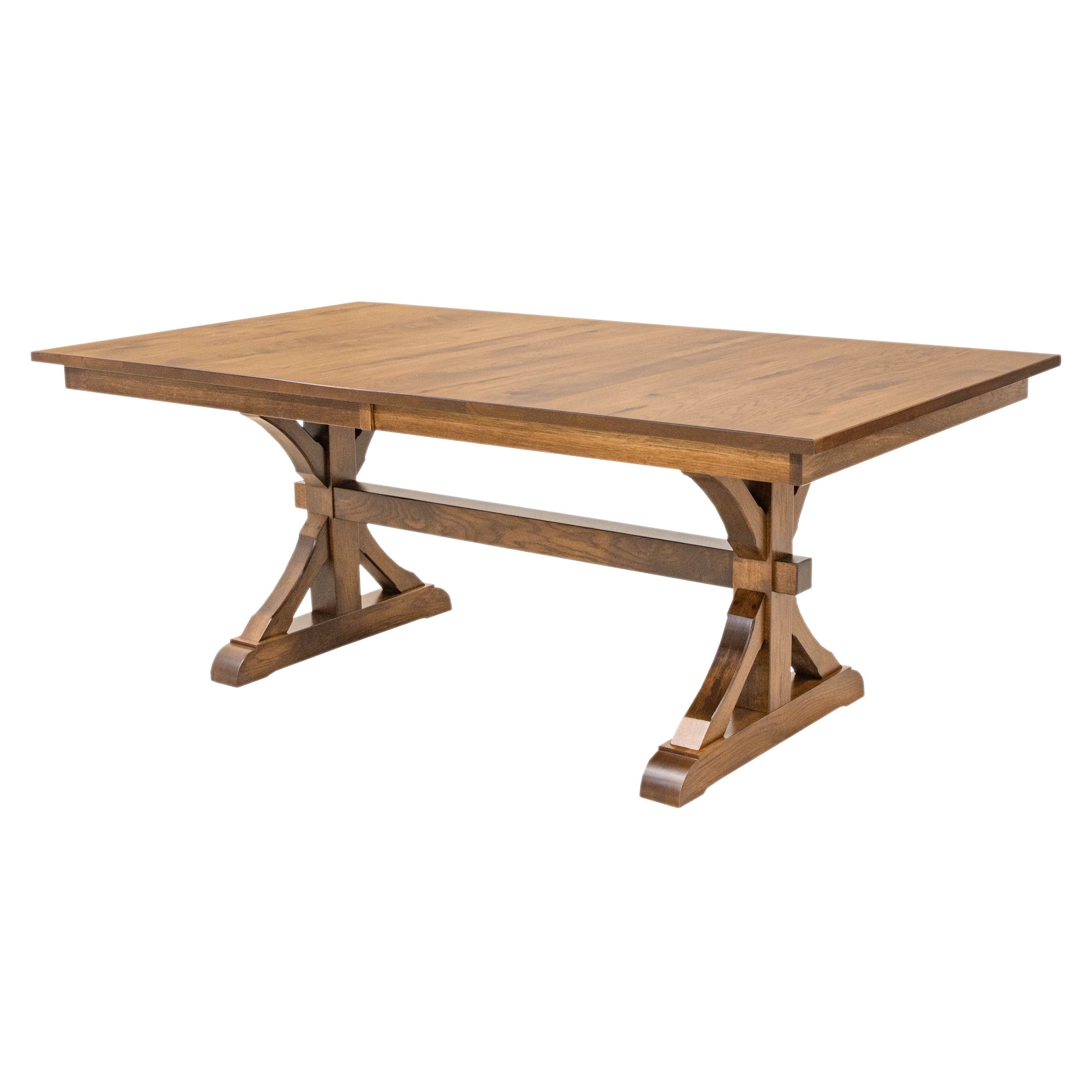 Norris Trestle Hickory Wood Extending Dining Table | HC