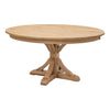 Norris Round White Oak Wood Extending Dining Table | DS