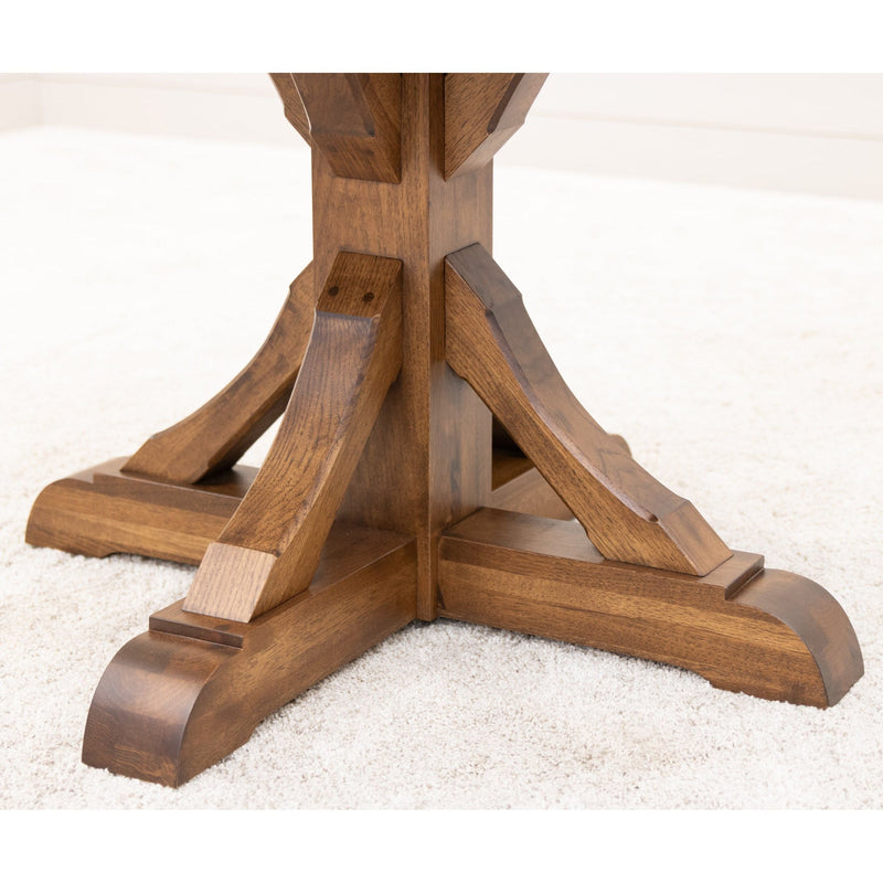 Norris Round Hickory Wood Extending Dining Table | HC