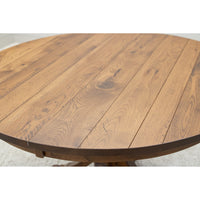 Norris Round Hickory Wood Extending Dining Table | HC