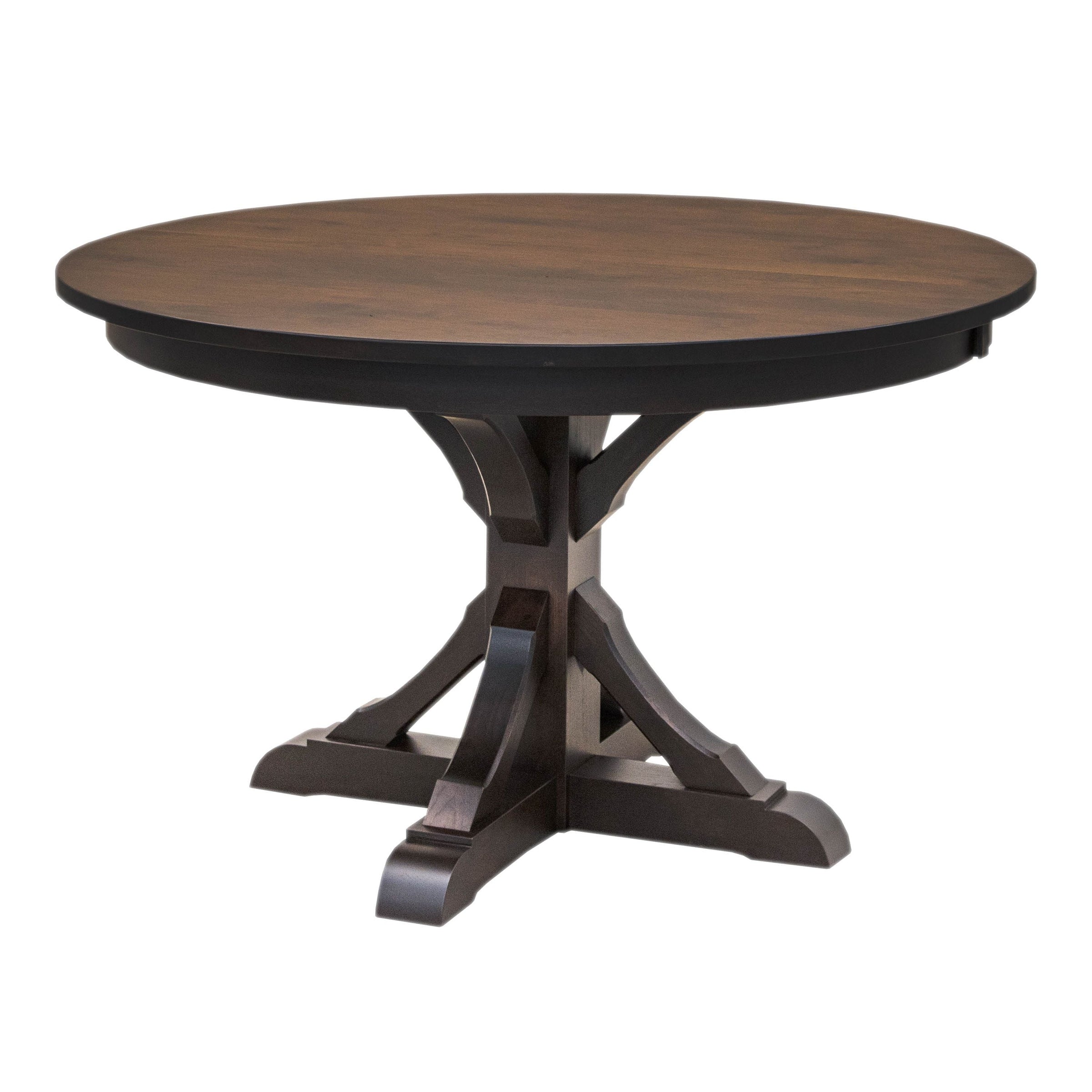 Norris Round Hickory Wood Extending Dining Table | BV