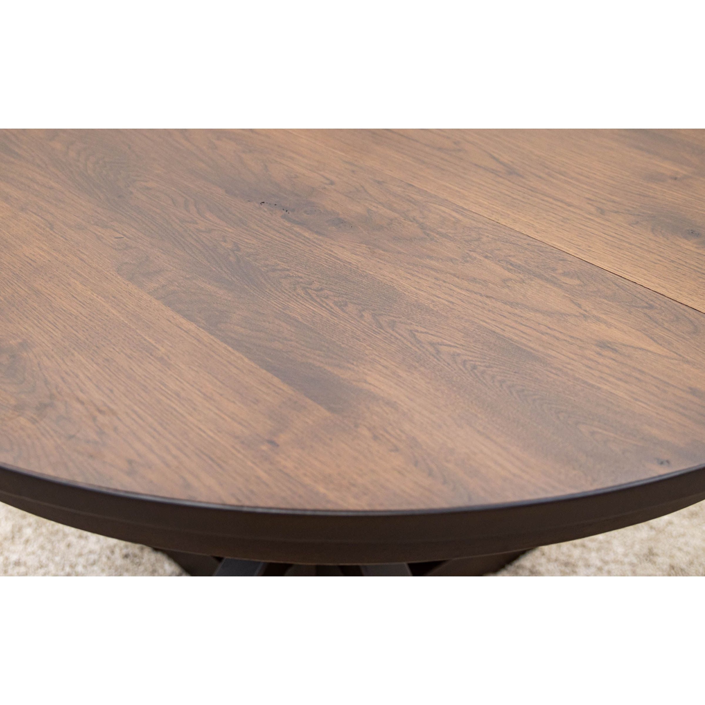 Norris Round Hickory Wood Extending Dining Table | BV
