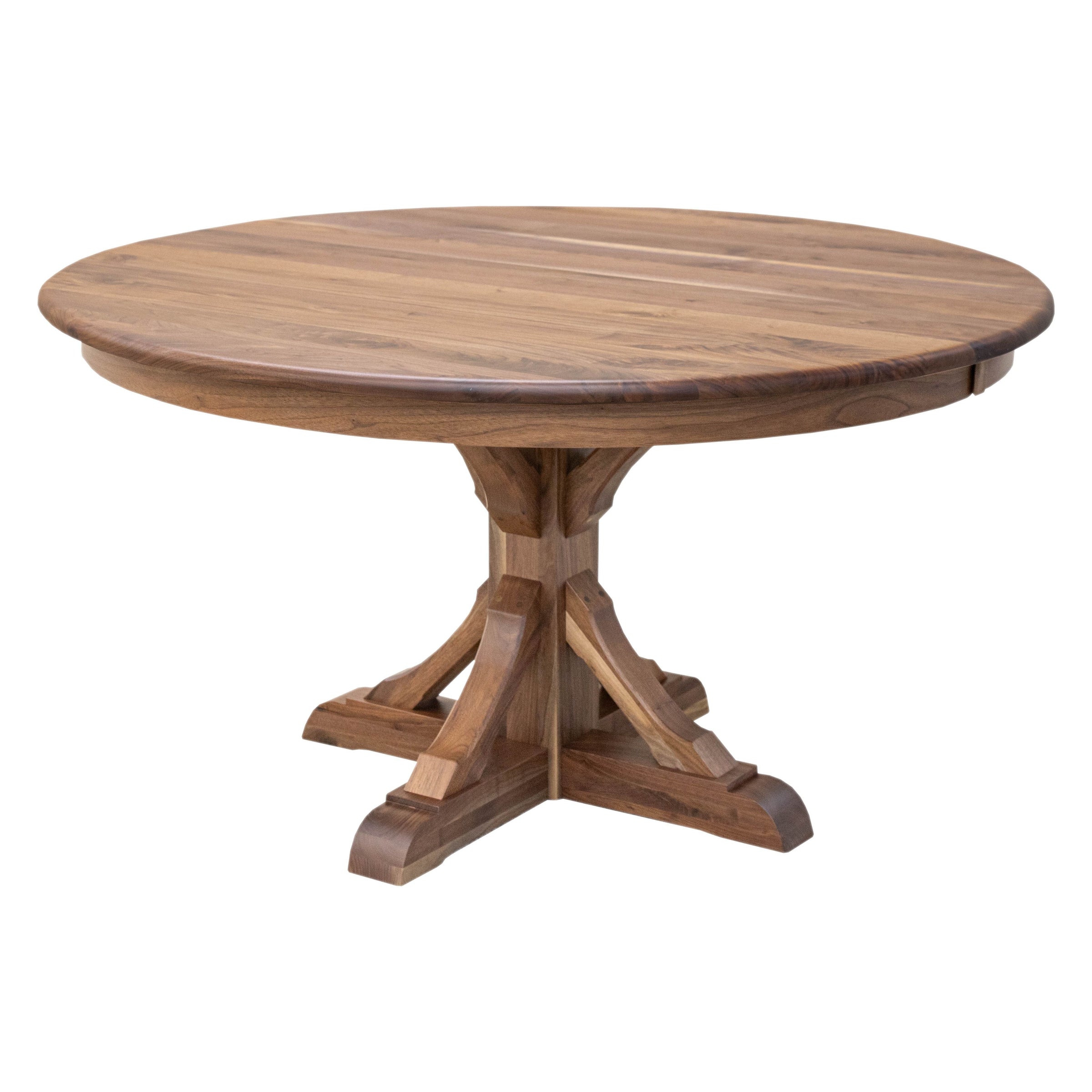 Norris Round Walnut Wood Extending Dining Table | NAT