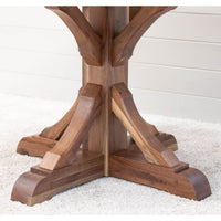Norris Round Walnut Wood Extending Dining Table | NAT