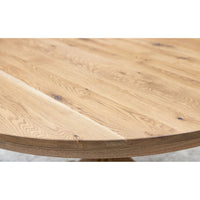 Norris Round White Oak Wood Extending Dining Table | DS