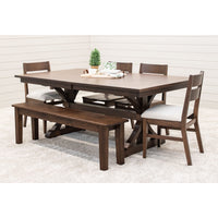 Norris Trestle Hickory Wood Extending Dining Table | BV
