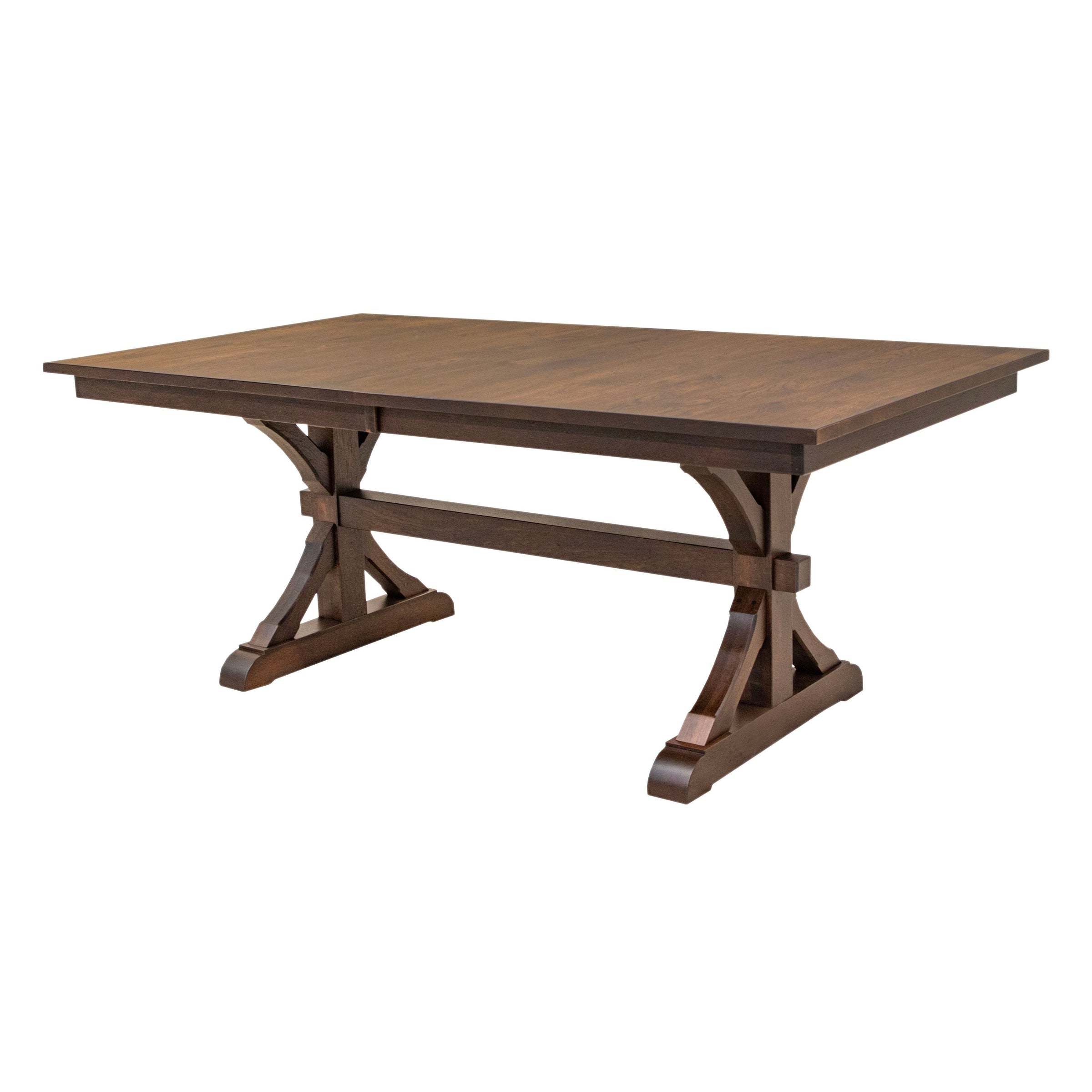 Norris Trestle Hickory Wood Extending Dining Table | BV
