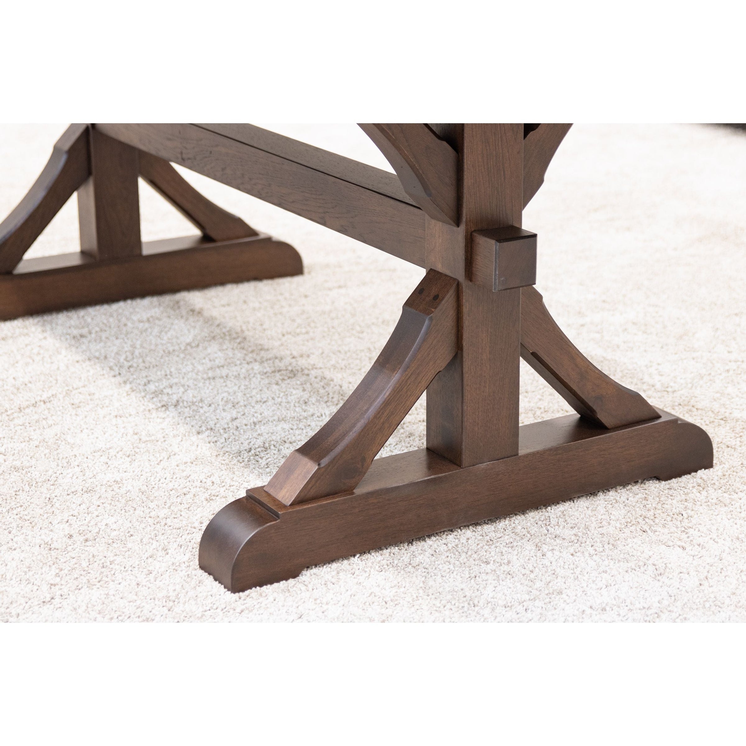 Norris Trestle Hickory Wood Extending Dining Table | BV