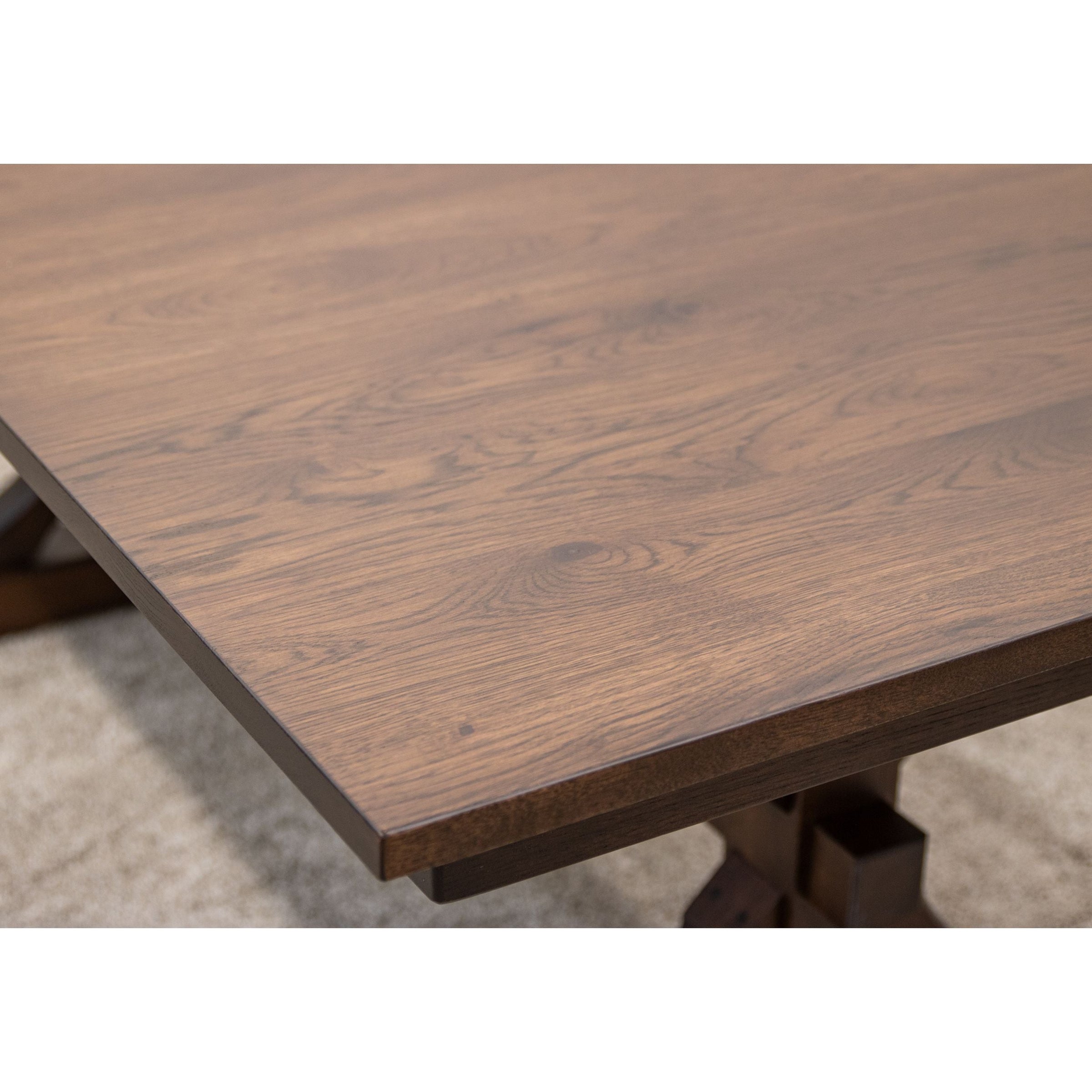 Norris Trestle Hickory Wood Extending Dining Table | BV
