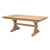Norris Trestle Hickory Wood Extending Dining Table | WB