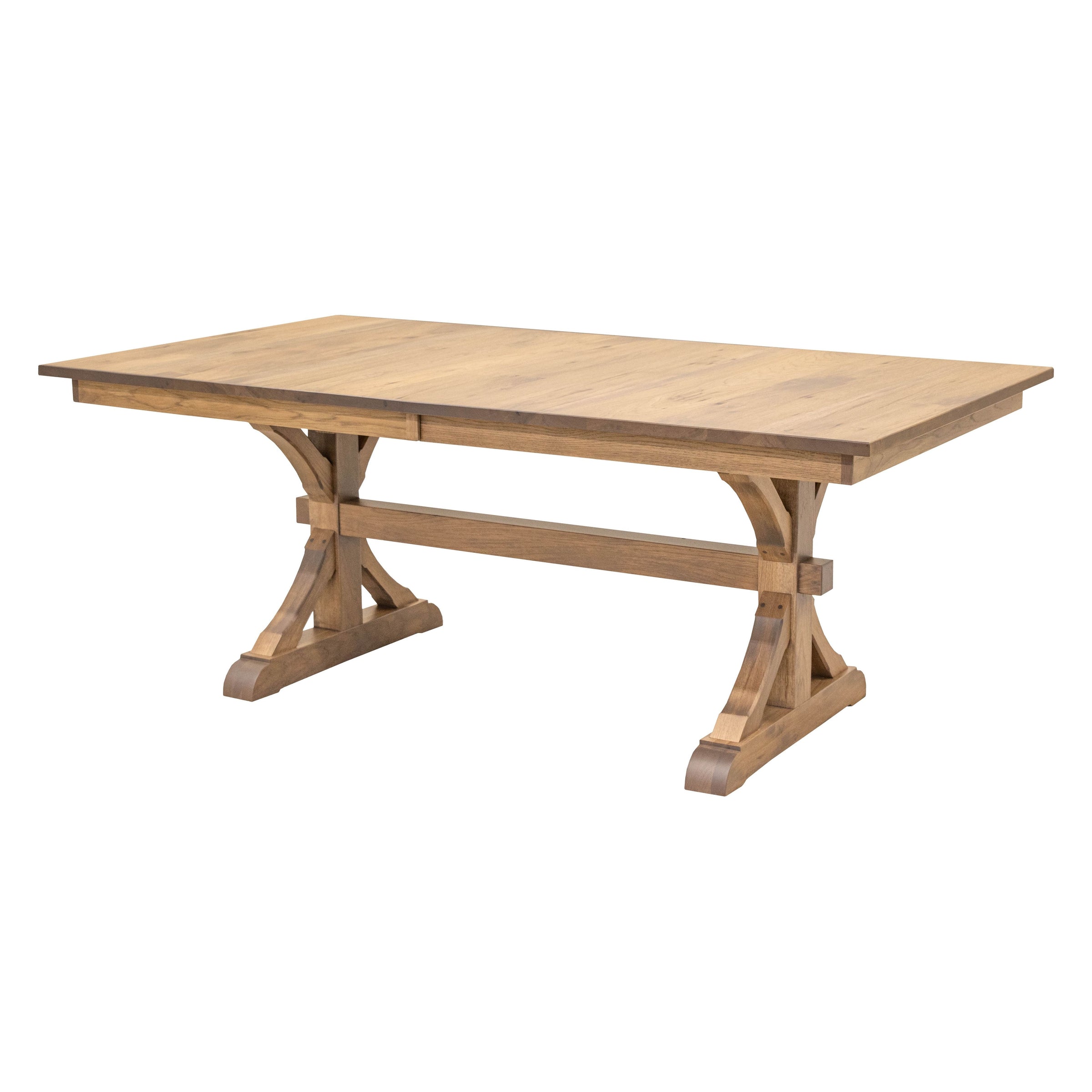 Norris Trestle Hickory Wood Extending Dining Table | WB