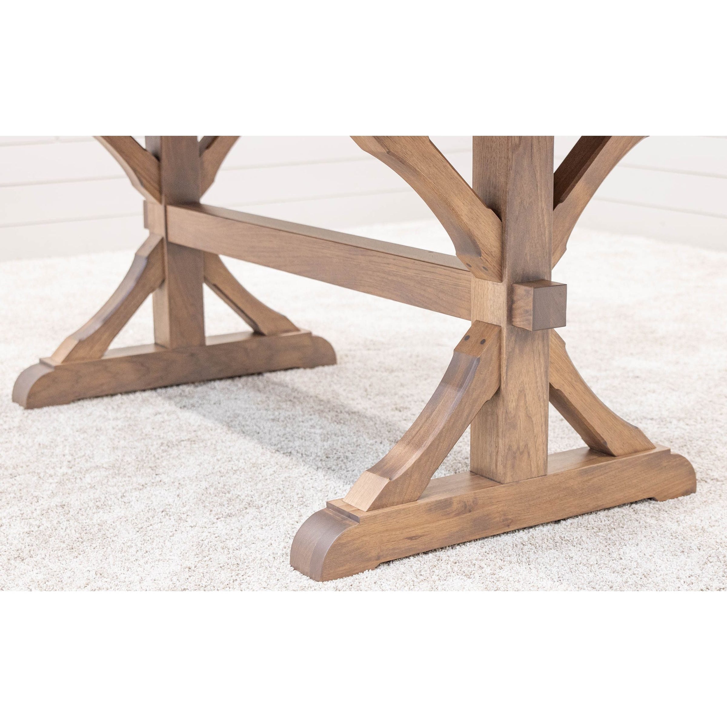Norris Trestle Hickory Wood Extending Dining Table | WB