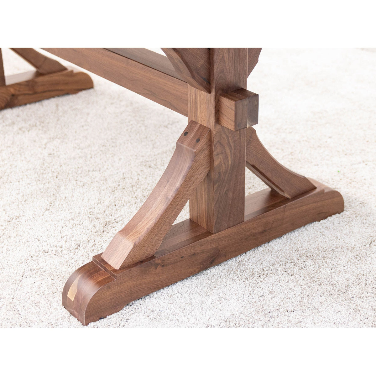 Norris Trestle Walnut Wood Extending Dining Table | NAT