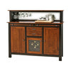 YSF Wine Buffet with Hutch Topper in Black & Wood | M-EB&C-MC