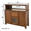 YSF Wine Buffet with Hutch Topper in Quarter Sawn White Oak Wood | GB