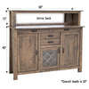 YSF Wine Buffet with Hutch Topper in White Oak Wood | SB