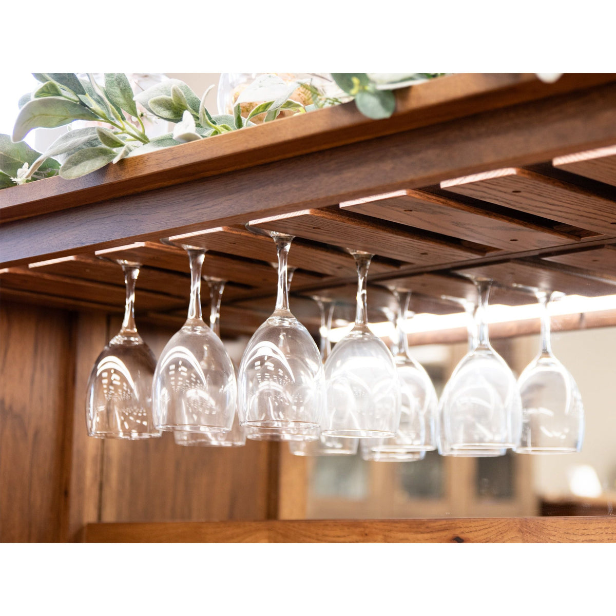 YSF Wine Buffet with Hutch Topper in White Oak Wood | SB