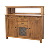 YSF Wine Buffet with Hutch Topper in Hickory Wood | HC