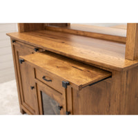 YSF Wine Buffet with Hutch Topper in Hickory Wood | HC
