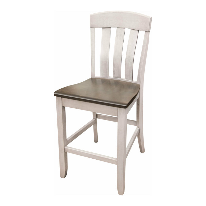 Orchid White & Wood 24" Stationary Bar Stool | M-AV&GS