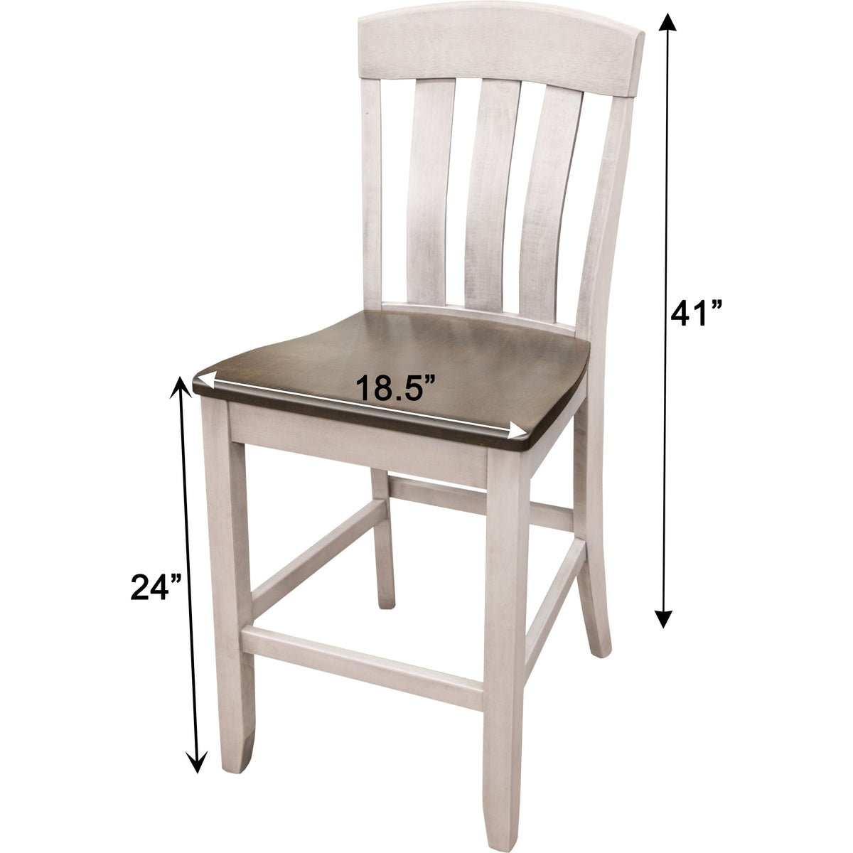 Orchid White & Wood 24" Stationary Bar Stool | M-AV&GS