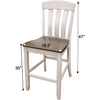 Orchid White & Wood 24" Stationary Bar Stool | M-AV&GS