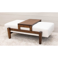 Amish Ottoman with Tray in Hickory Wood | RH-ASB&R1-24