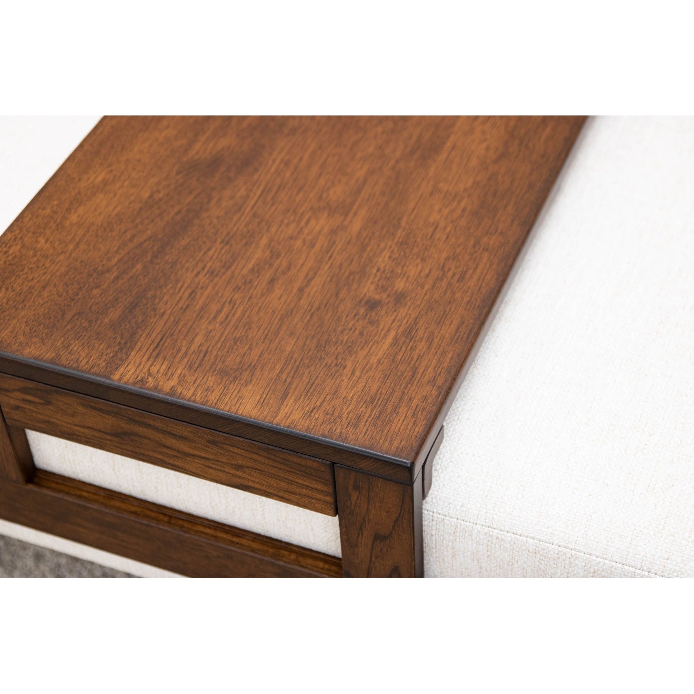 Amish Ottoman with Tray in Hickory Wood | RH-ASB&R1-24