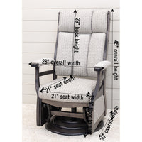 Pennsylvania High Back Upholstered Swivel Glider & Ottoman | E-MC