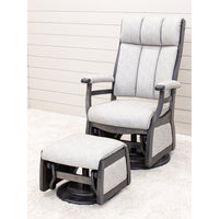 Pennsylvania High Back Upholstered Swivel Glider & Ottoman | M-GS