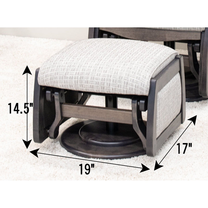 Pennsylvania High Back Upholstered Swivel Glider & Ottoman | M-GS