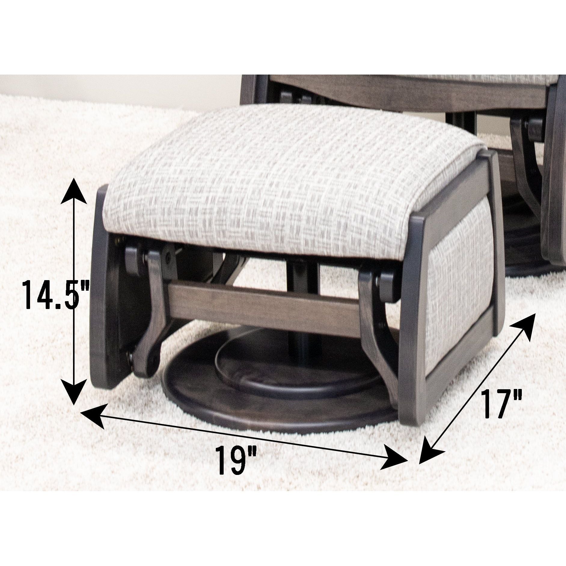 Pennsylvania High Back Upholstered Swivel Glider & Ottoman | E-MC