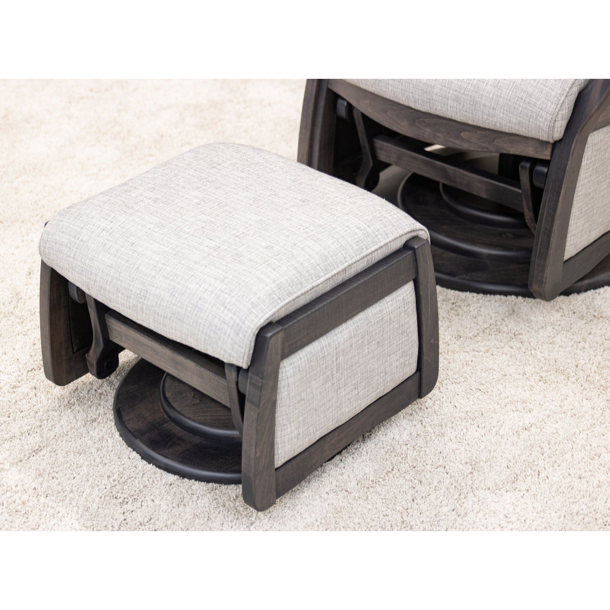 Pennsylvania High Back Upholstered Swivel Glider & Ottoman | M-GS