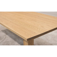 Patterson Turned Leg White Oak Wood Large Extending Dining Table | DS