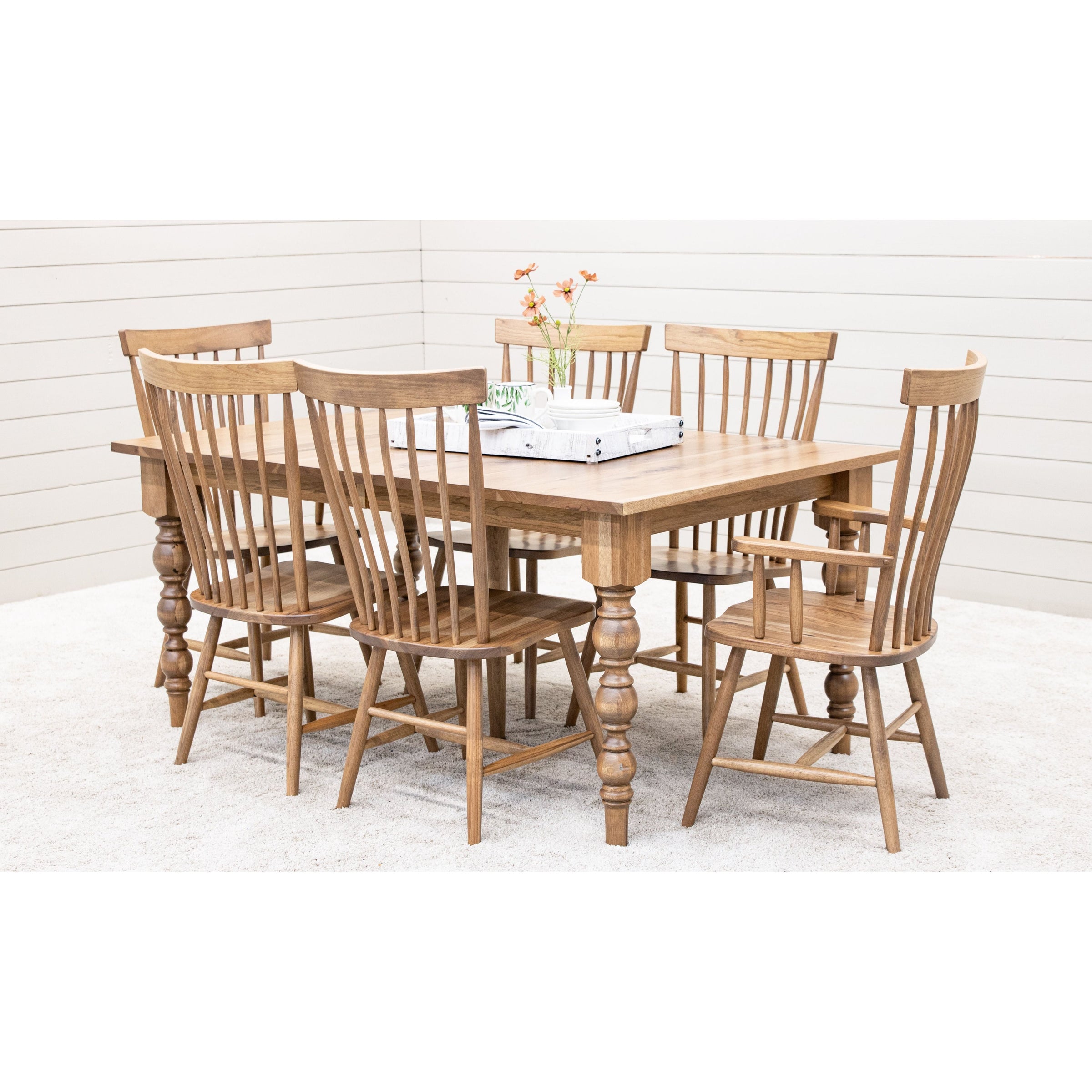 Milton Windsor Hickory Wood Side Dining Chair | WB