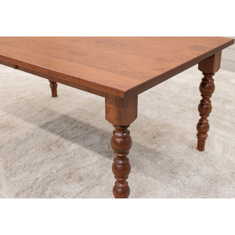 Patterson Turned Leg Cherry Wood Large Extending Dining Table | MC