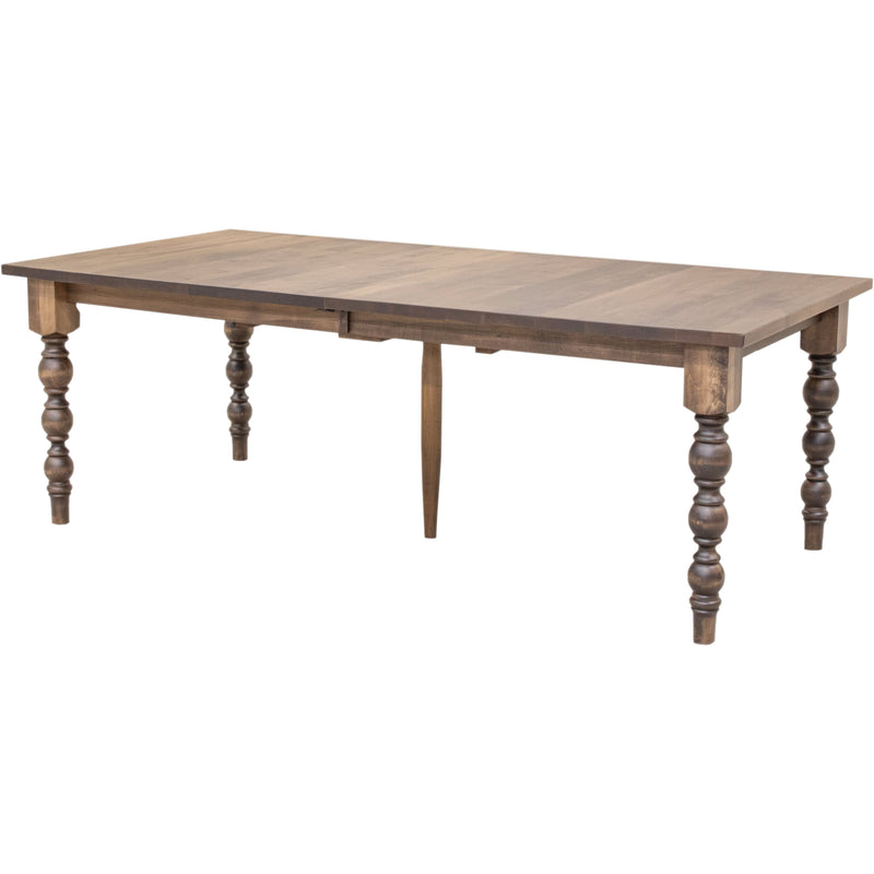 Patterson Turned Leg Maple Wood Large Extending Dining Table | CO