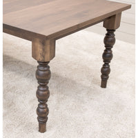 Patterson Turned Leg Maple Wood Large Extending Dining Table | CO
