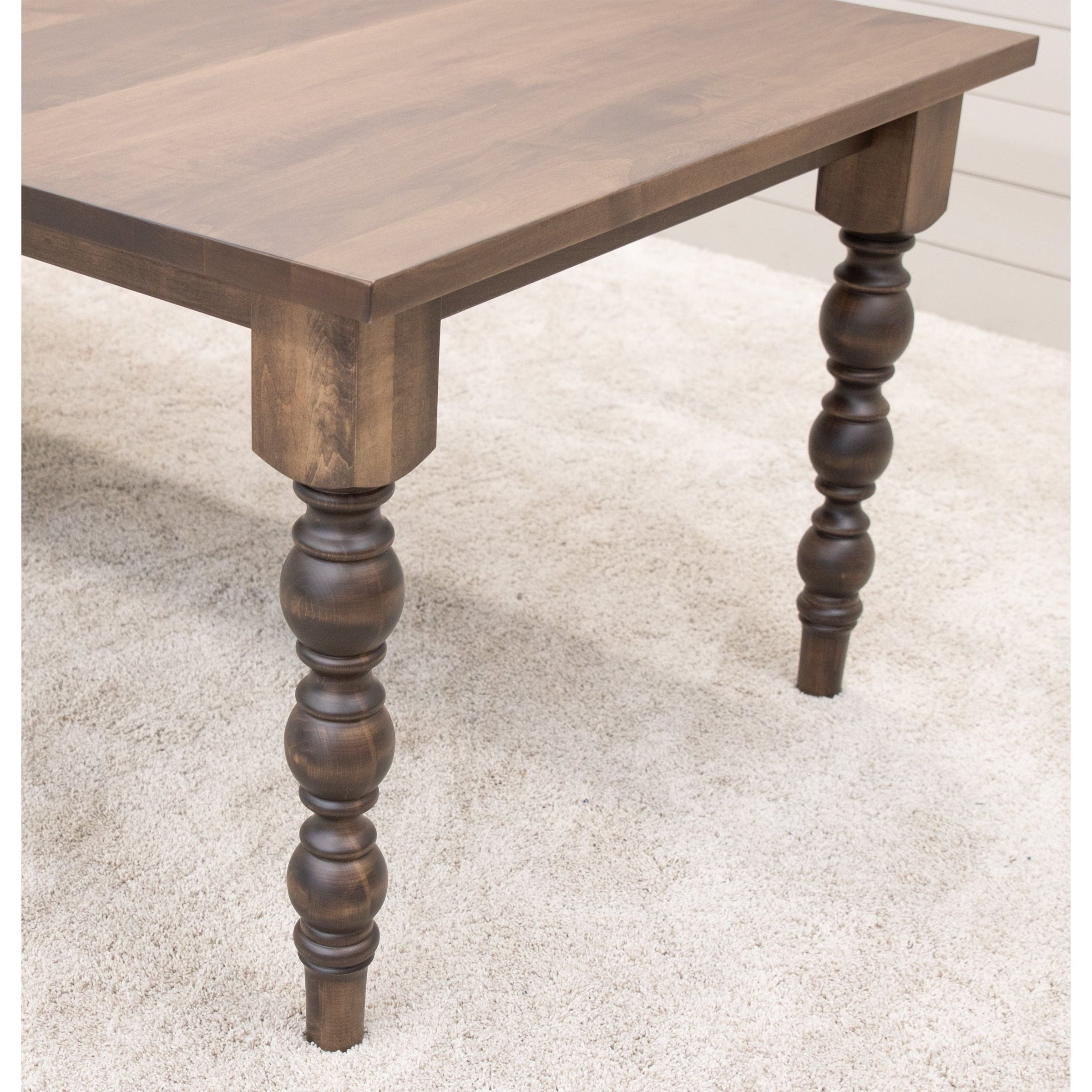 Patterson Turned Leg Maple Wood Large Extending Dining Table | CO