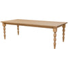 Patterson Turned Leg White Oak Wood Large Extending Dining Table | DS