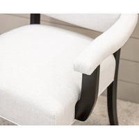 Portals Open Back Upholstered Dining Chair with Fabric Arms | R1-120