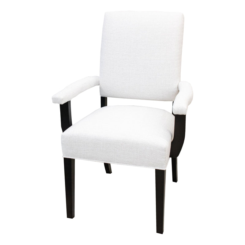 Portals Open Back Upholstered Dining Chair with Fabric Arms | R1-120