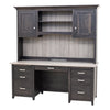 Princeton Black & Wood Desk with Hutch Top | M-DK&RWO-GRB