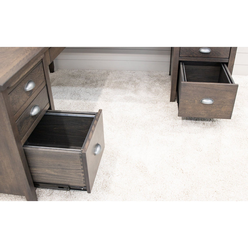 Princeton L White Oak Wood Desk with Hutch Top | SB