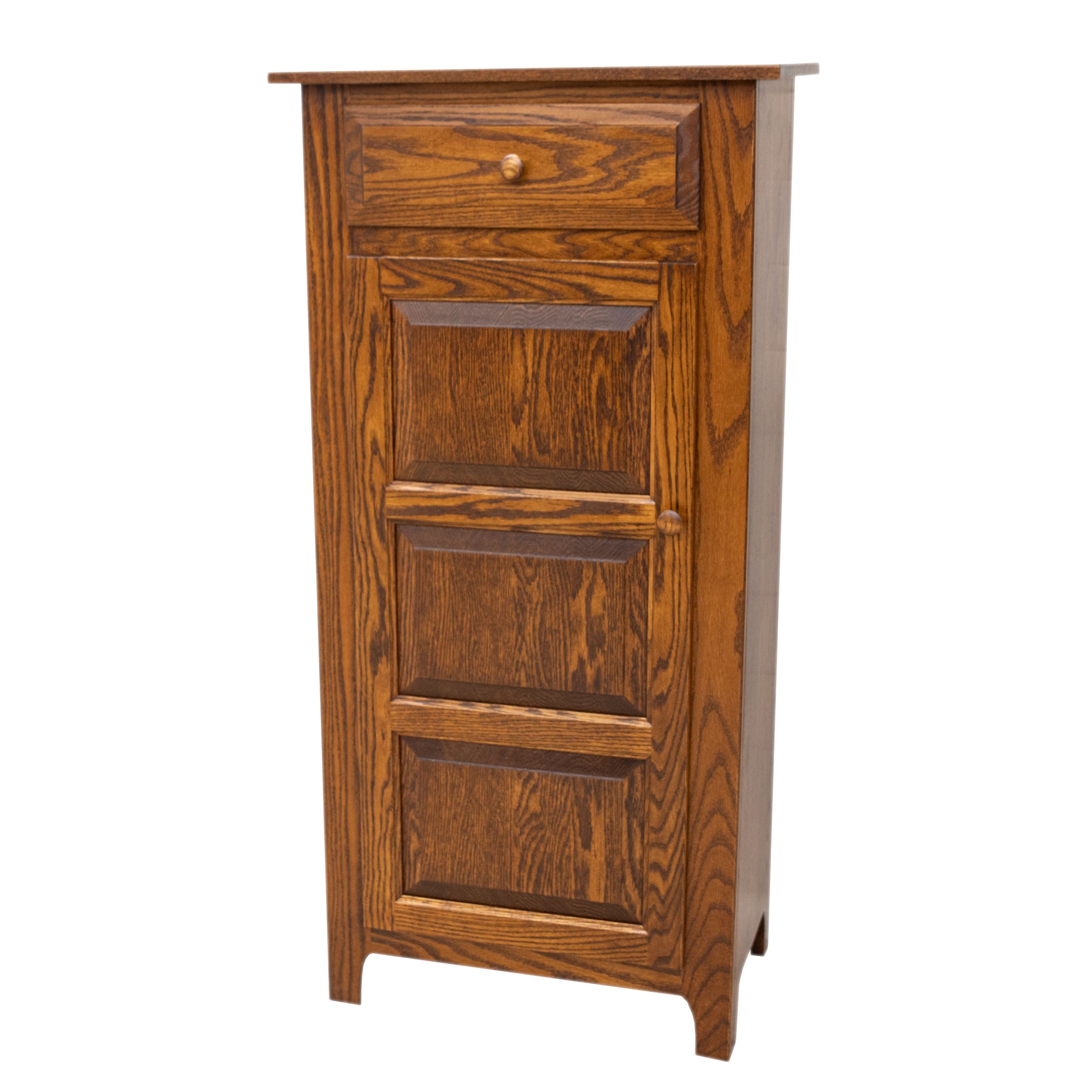 Single Door Oak Wood Pie Safe with Wood Panels | O-MC