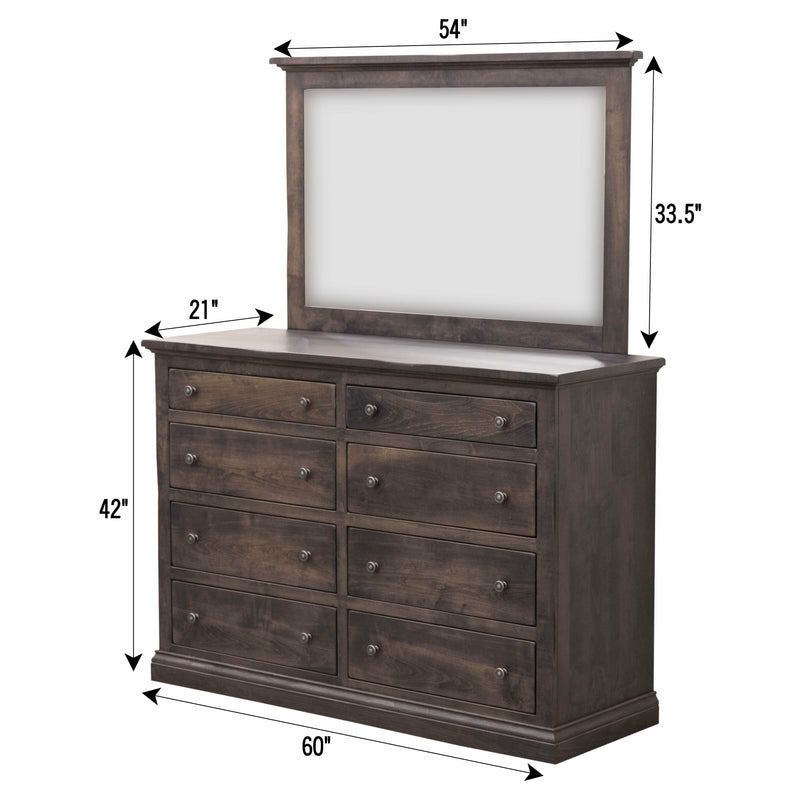 Walnut Creek Amish 8-Drawer Tall Dresser