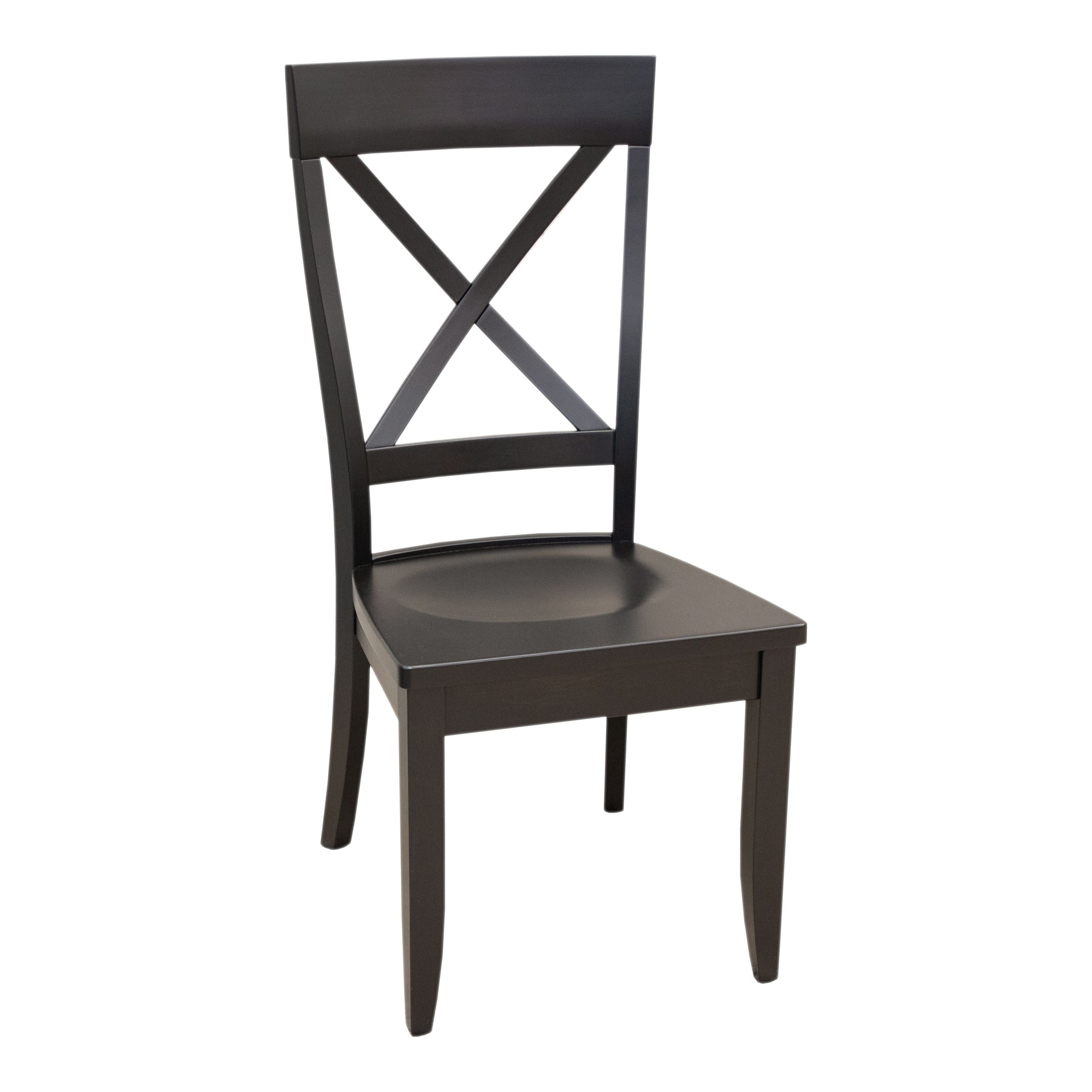 Parish X Back Black Maple Wood Side Dining Chair | EB