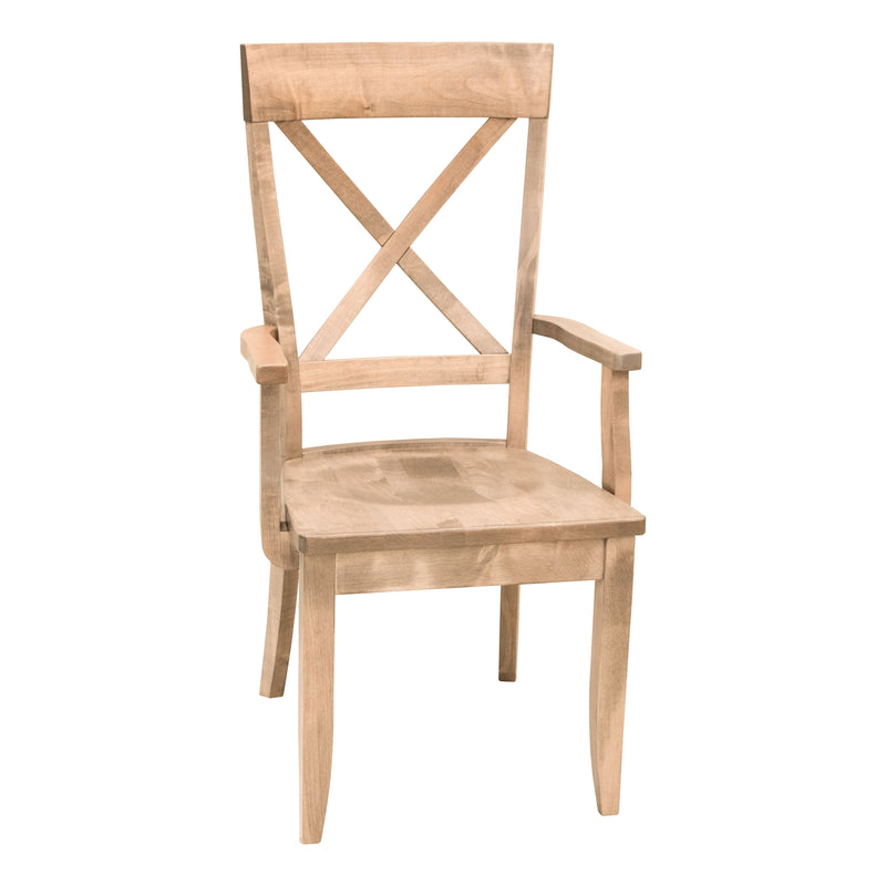 Parish X Back Maple Wood Arm Dining Chair | DS