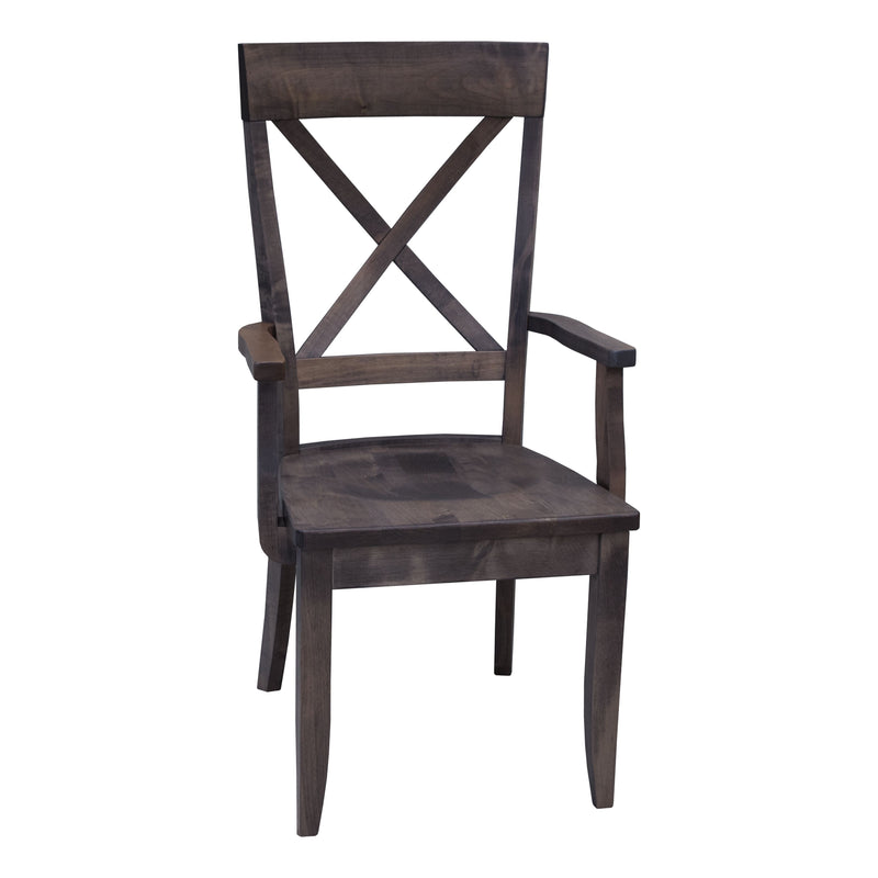 Parish X Back Maple Wood Arm Dining Chair | DK